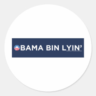 Obama-bin Lyin Runder Aufkleber