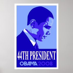 Obama Blue 44. Präsident Poster 3