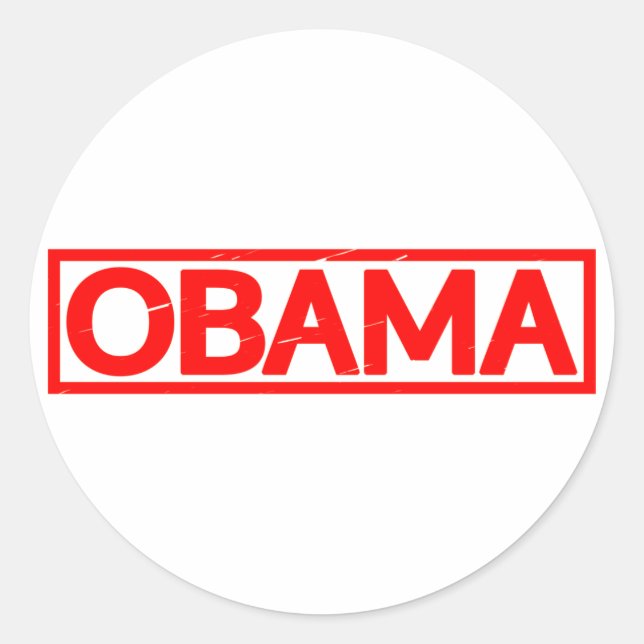 Obama-Briefmarke Runder Aufkleber (Vorderseite)