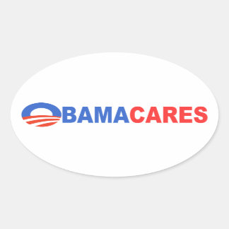 Obama Cares Ovaler Aufkleber