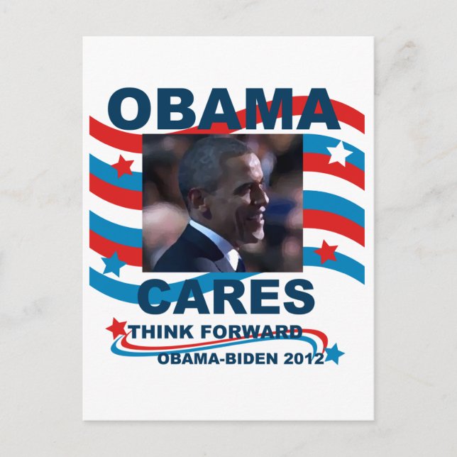 Obama Cares Postkarte (Vorderseite)