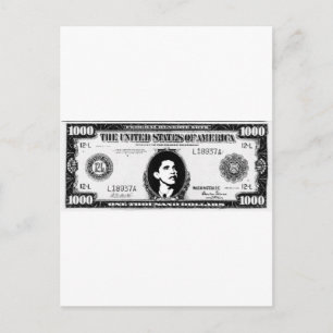 Obama Cash Postkarte