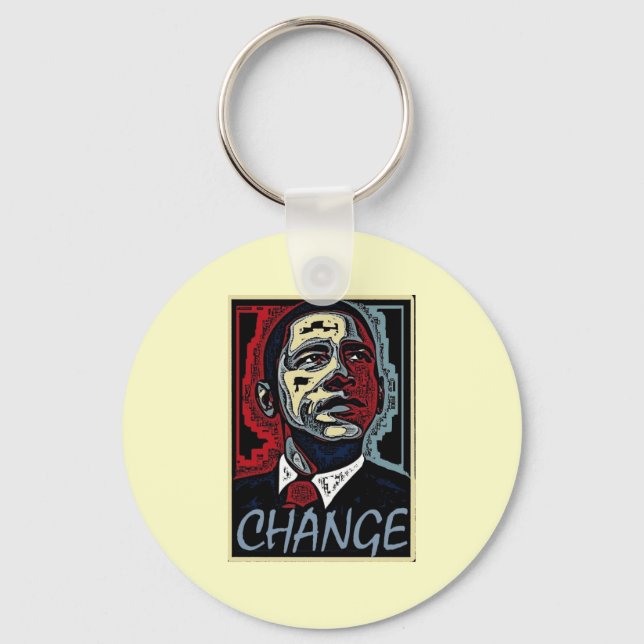 Obama Change Schlüsselanhänger (Vorderseite)