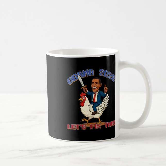 Obama Chicken Gamer Lasse Fix Dieser Patriotische  Kaffeetasse (Rechts)