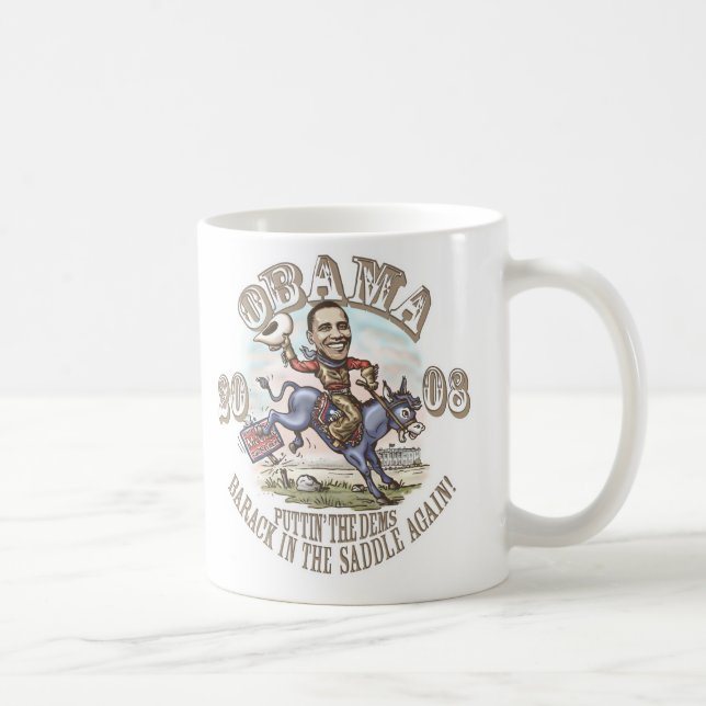 Obama-Cowboy 2008 Kaffeetasse (Rechts)