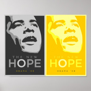 Obama - das neue Hoffnungs-Schwarz-und Goldplakat Poster