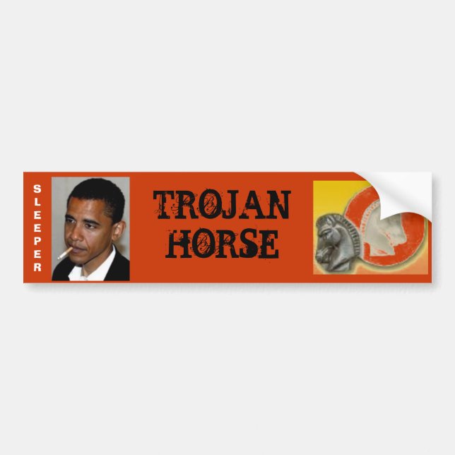 Obama, das Trojan Horse Autoaufkleber (Vorne)