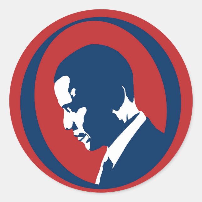 Obama: Der Bioo-Aufkleber Runder Aufkleber (Vorderseite)