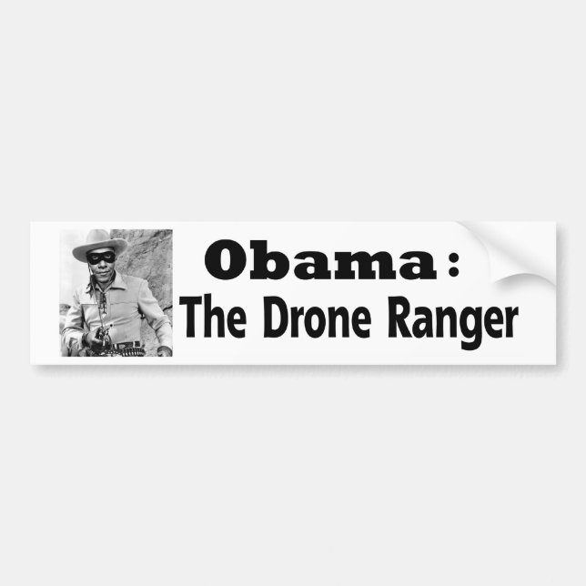 Obama: Der Drohne-Förster Autoaufkleber (Vorne)