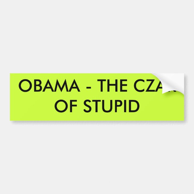 OBAMA - DER ZAR VON DUMMEM AUTOAUFKLEBER (Vorne)