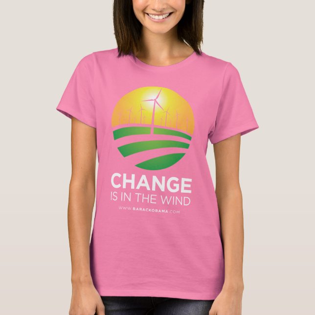 Obama - Die Winden des Wandels - T - Shirt der Fra (Vorderseite)