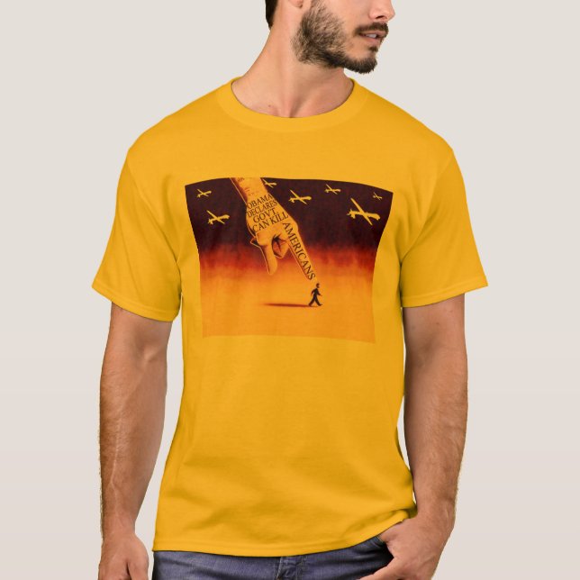 Obama Drohnen und Kriegsverbrechen T-Shirt (Vorderseite)