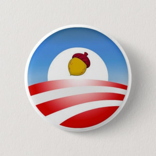 Obama-Eichel Button (Vorderseite)