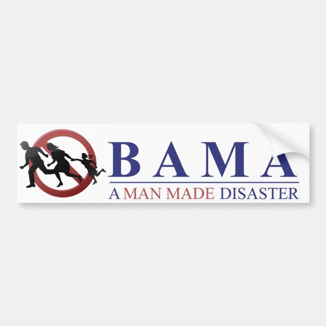 Obama - ein Mann machte Desaster: Amnestie Autoaufkleber (Vorne)