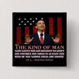 Obama ein Mann mit idiotischen Ideen Button