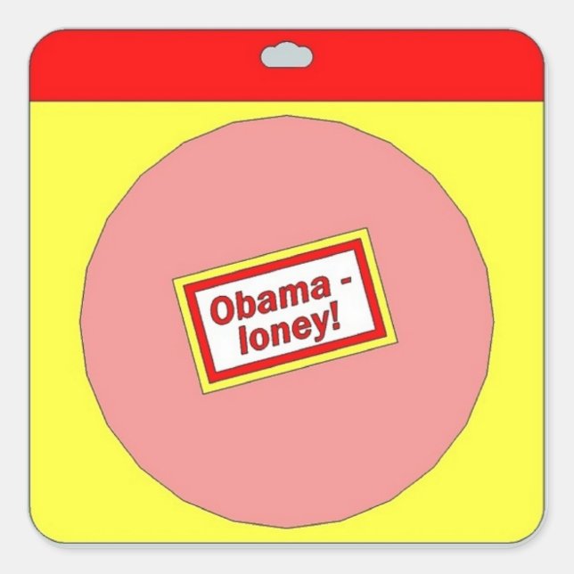 Obama-Einsam-Aufkleber Quadratischer Aufkleber (Vorderseite)