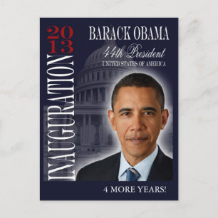 Obama Einweihung der Post Cards 2013 Postkarte