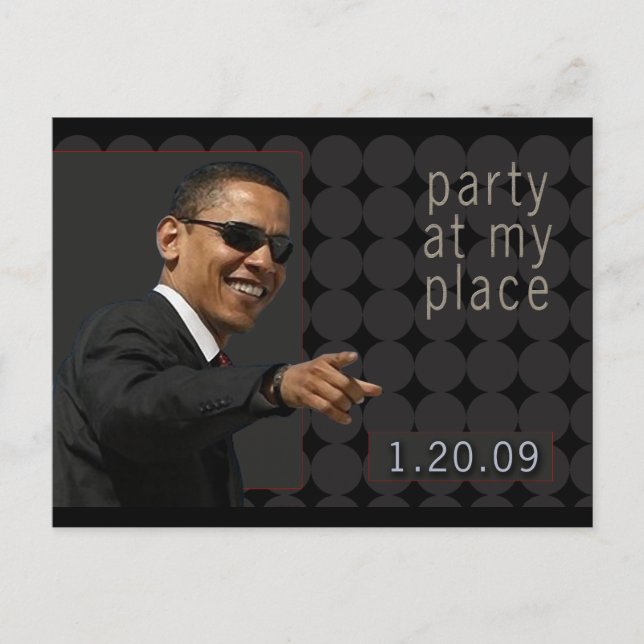Obama Einweihung Party Einladung (Vorderseite)