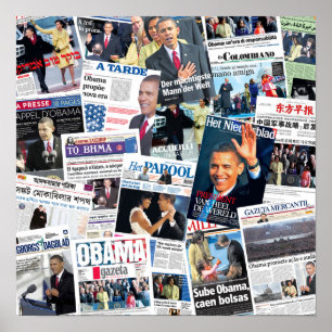 Obama-Einweihungs-internationales Zeitungs-Plakat Poster