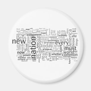 Obama-Einweihungs-Sprache Tagcloud Magnet
