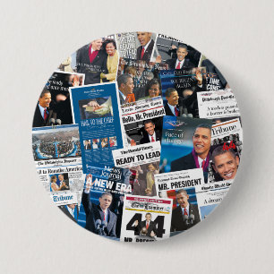 Obama-Einweihungs-Zeitungs-Knopf Button