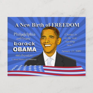 Obama Einweihungsveranstaltungen Philadelphia PA Postkarte