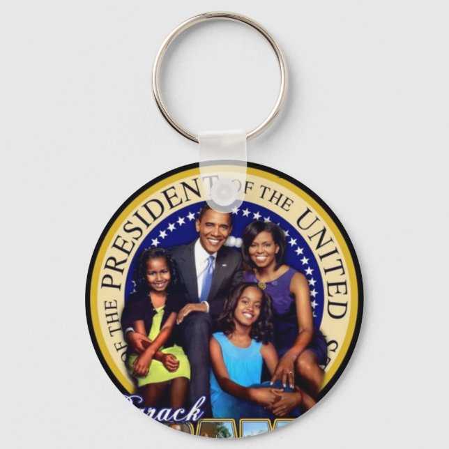 Obama-Erstfamilie Schlüsselanhänger (Vorderseite)
