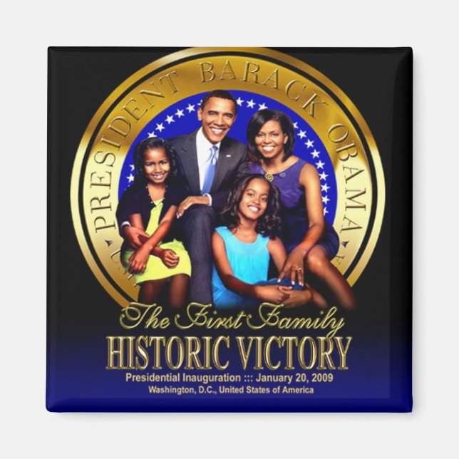 Obama Family Siegel Magnet (Vorne)