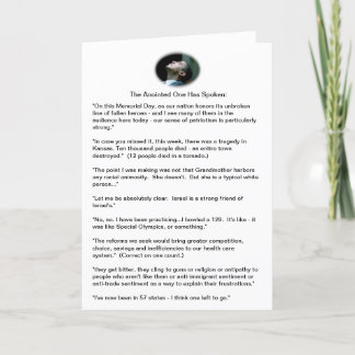 Obama-Fauxpas - eine Probenahme Karte