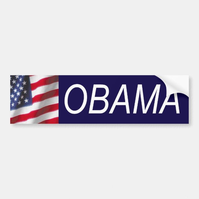 Obama, Flagge, Autoaufkleber - besonders (Vorne)
