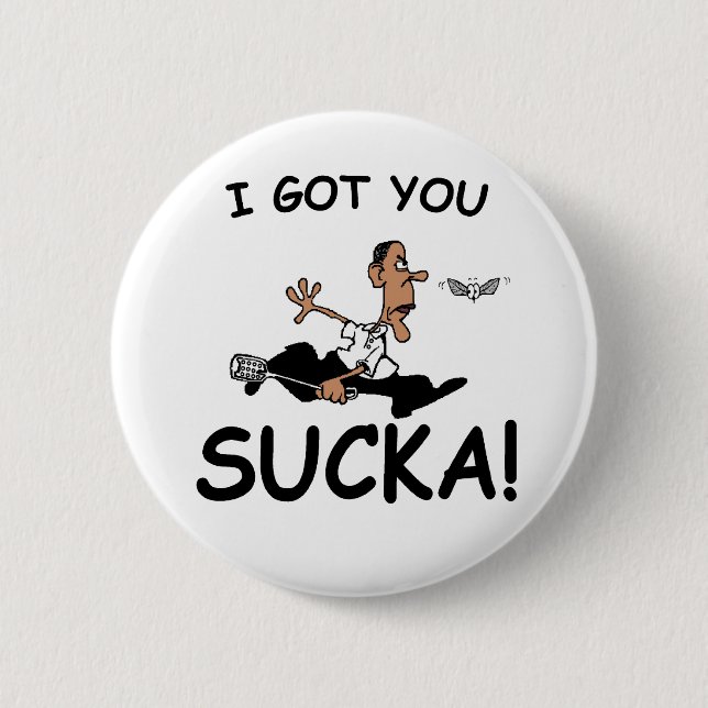 Obama-Fliegeswatter-Knopf Button (Vorderseite)