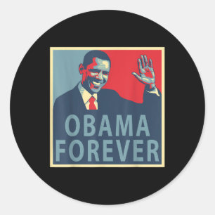 Obama Forever Barack Präsident 44 Runder Aufkleber