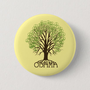 Obama-Friedensbaum-Knopf Button