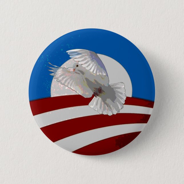 Obama-Friedensknopf Button (Vorderseite)