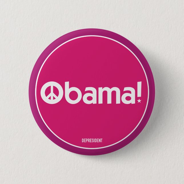 Obama-Friedensknopf Button (Vorderseite)