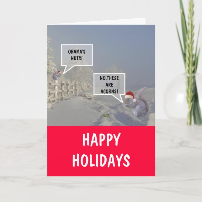 Obama frohe Feiertage Feiertagskarte (Vorderseite)