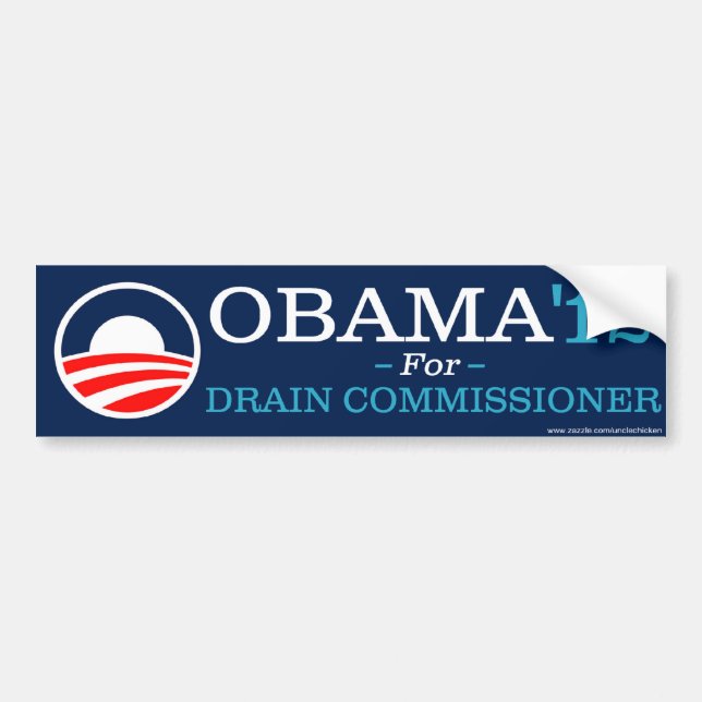 Obama für Abfluss-Beauftragten Autoaufkleber (Vorne)