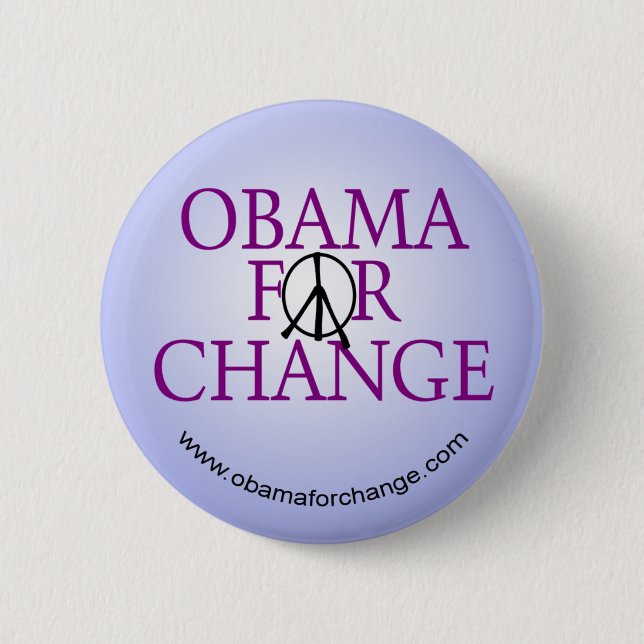 Obama für Änderungs-Kampagnen-Knopf Button (Vorderseite)