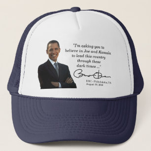 Obama für Biden Harris 2020 Wahl DNC Rede Truckerkappe