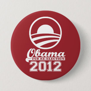 OBAMA für den Wahlkampfschalter 2012 (rot) Button