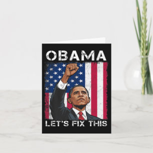 Obama für Präsident 2028 Amerikanische Flagge Obam Karte