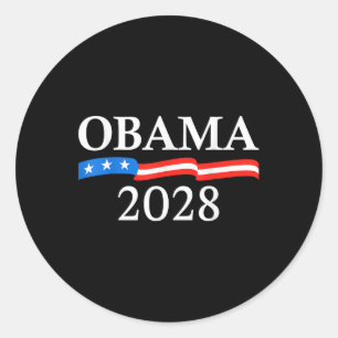 Obama für Präsident 2028 Flag Obama 2028 Runder Aufkleber