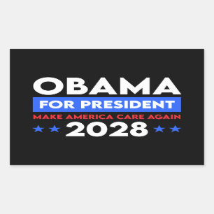 Obama für Präsident 2028 macht Amerika wieder wich Rechteckiger Aufkleber