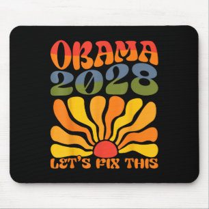 Obama für Präsident 2028 Obama 2028 Blume Boho Ra Mousepad