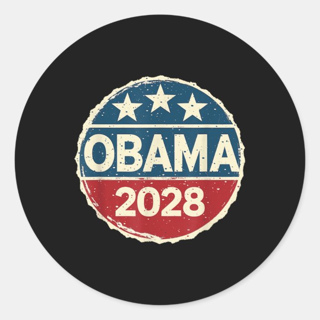 Obama für Präsident 2028 Obama 2028 Runder Aufkleber (Vorderseite)