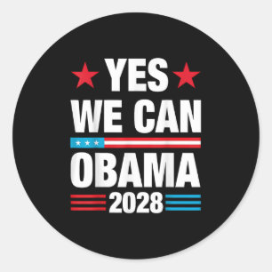 Obama für Präsident 2028 Obama 48. Präsident _2 Runder Aufkleber