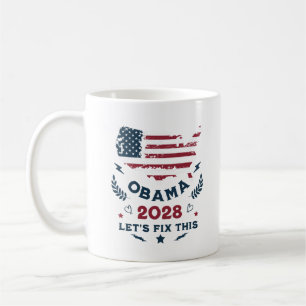Obama für Präsident Obama 2028 Demokratie gewinnt Kaffeetasse