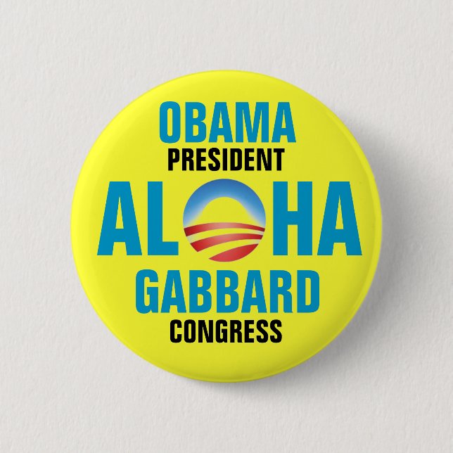 OBAMA/GABBARD 2012 BUTTON (Vorderseite)