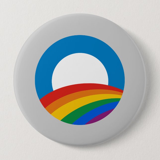 Obama-Gay Pride Button (Vorderseite)