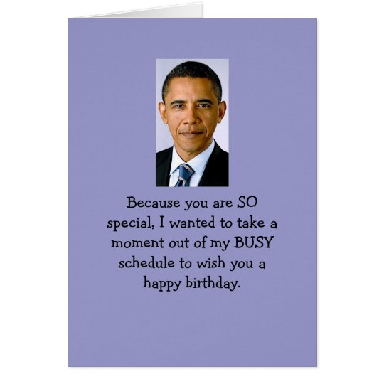 Obama-Geburtstagswünsche Karte